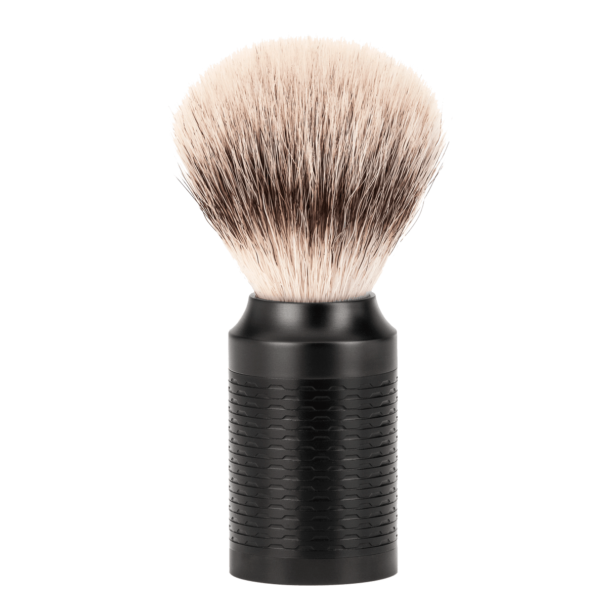 Mühle Rocca Silvertip Fibre barberkost i rustfritt stål Jet Black