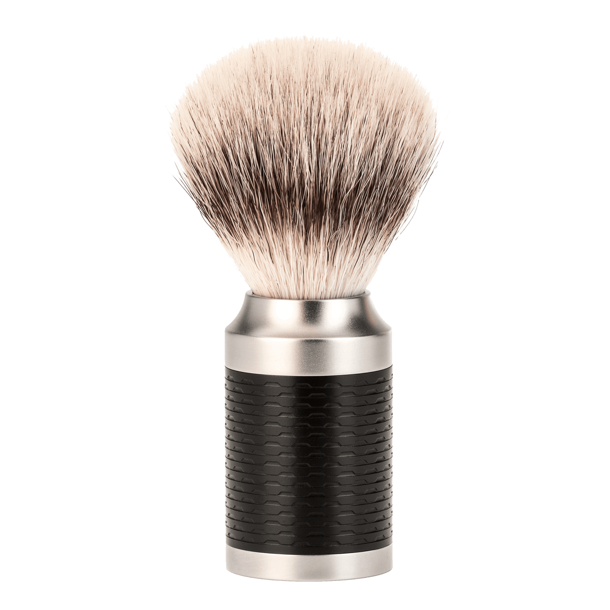 Mühle Rocca Silvertip Fibre barberkost i rustfritt stål Sort