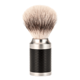 Mühle Rocca Silvertip Fibre barberkost i rustfritt stål Sort