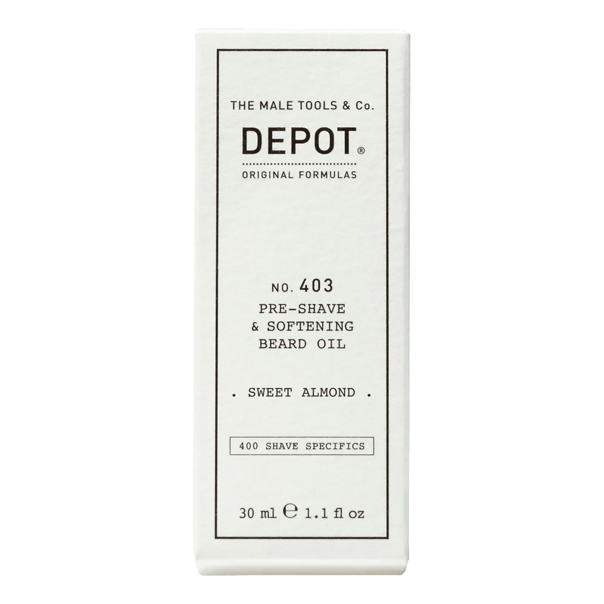 Depot No. 403 Pre-Shave & Softening Beard Oil Sweet Almond