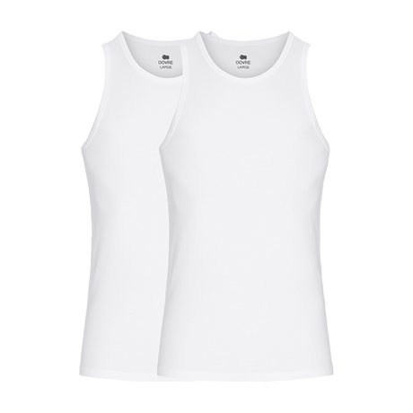 Dovre singlet bambus 2-pakning Hvit S