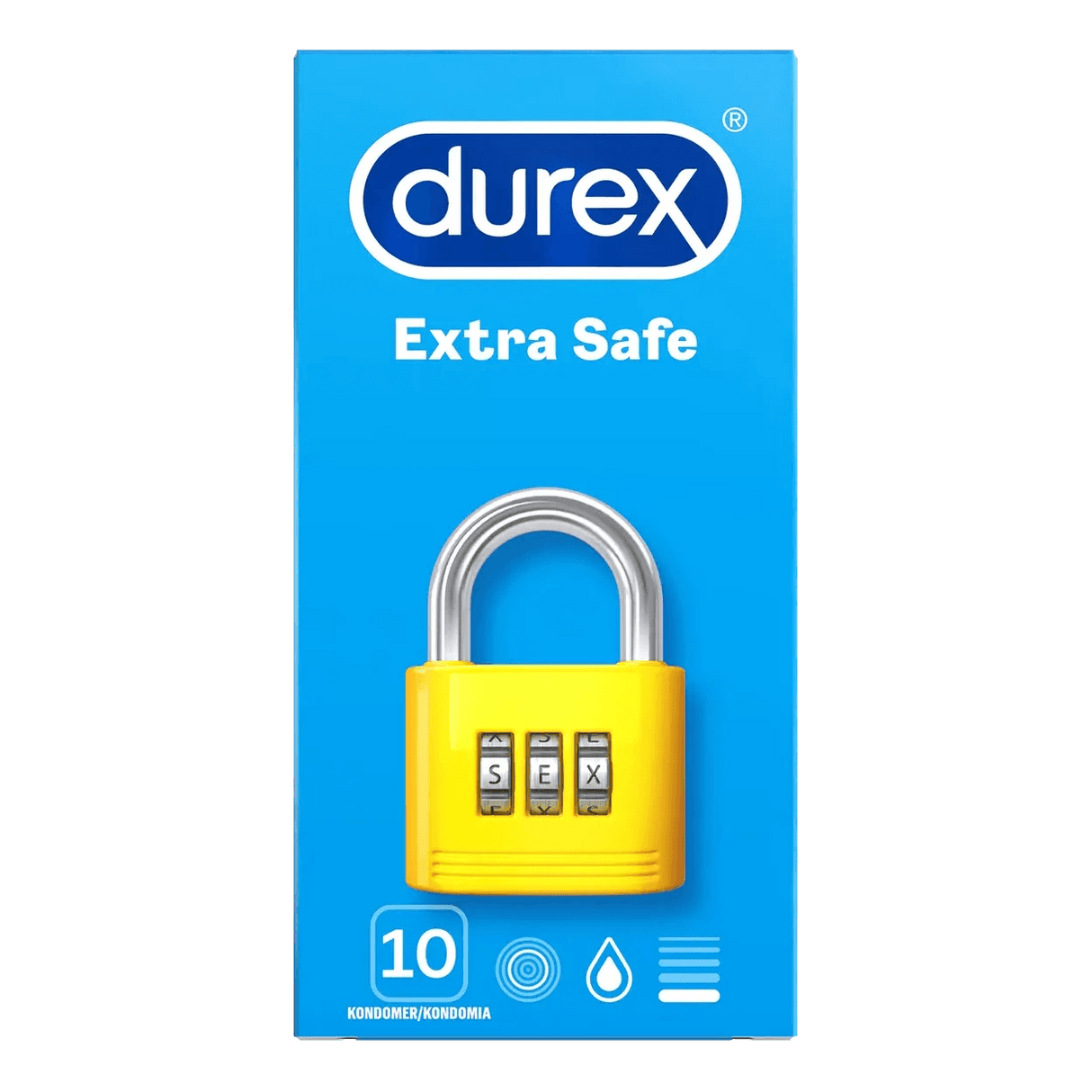 Durex Extra Safe kondomer 10-pakning