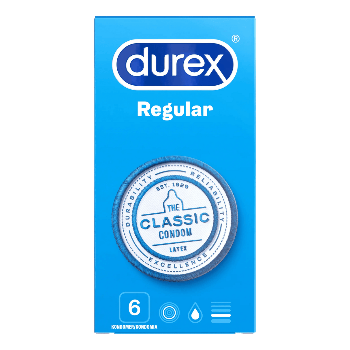 Durex Regular kondomer 6-pakning