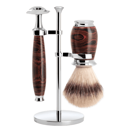 Mühle Purist barbersett Ebonitt Silvertip Fibre