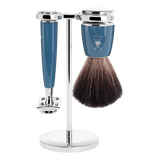 Mühle Rytmo barbersett 3 deler Black Fibre Petrol