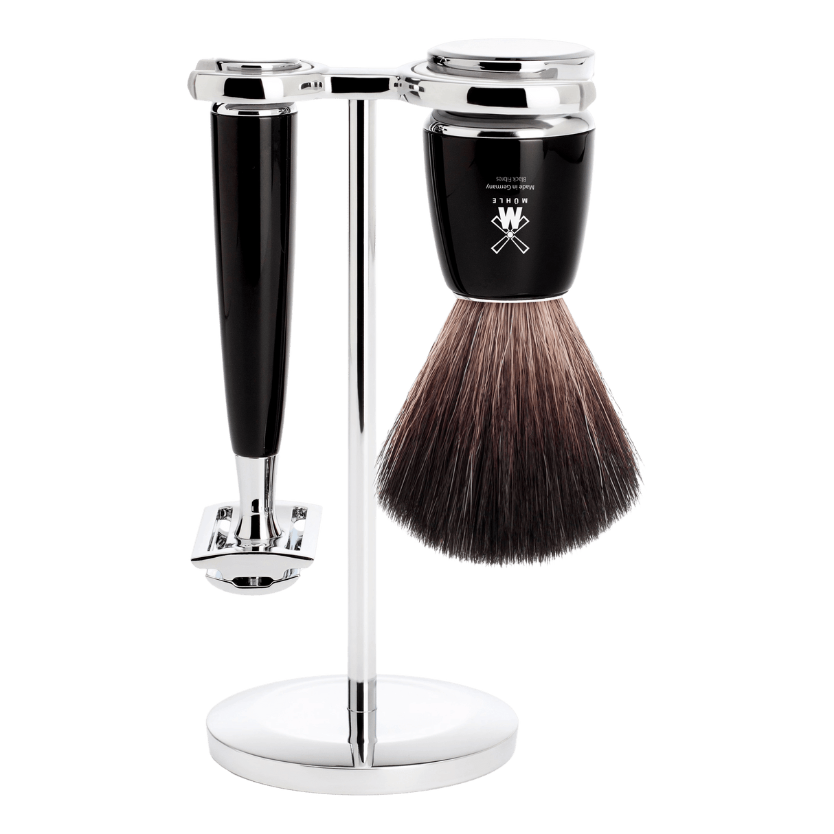 Mühle Rytmo barbersett 3 deler Black Fibre Sort