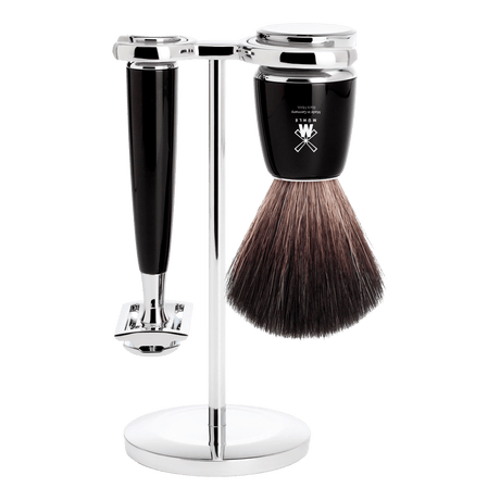 Mühle Rytmo barbersett 3 deler Black Fibre Sort