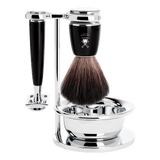 Mühle Rytmo barbersett 4 deler Black Fibre Sort