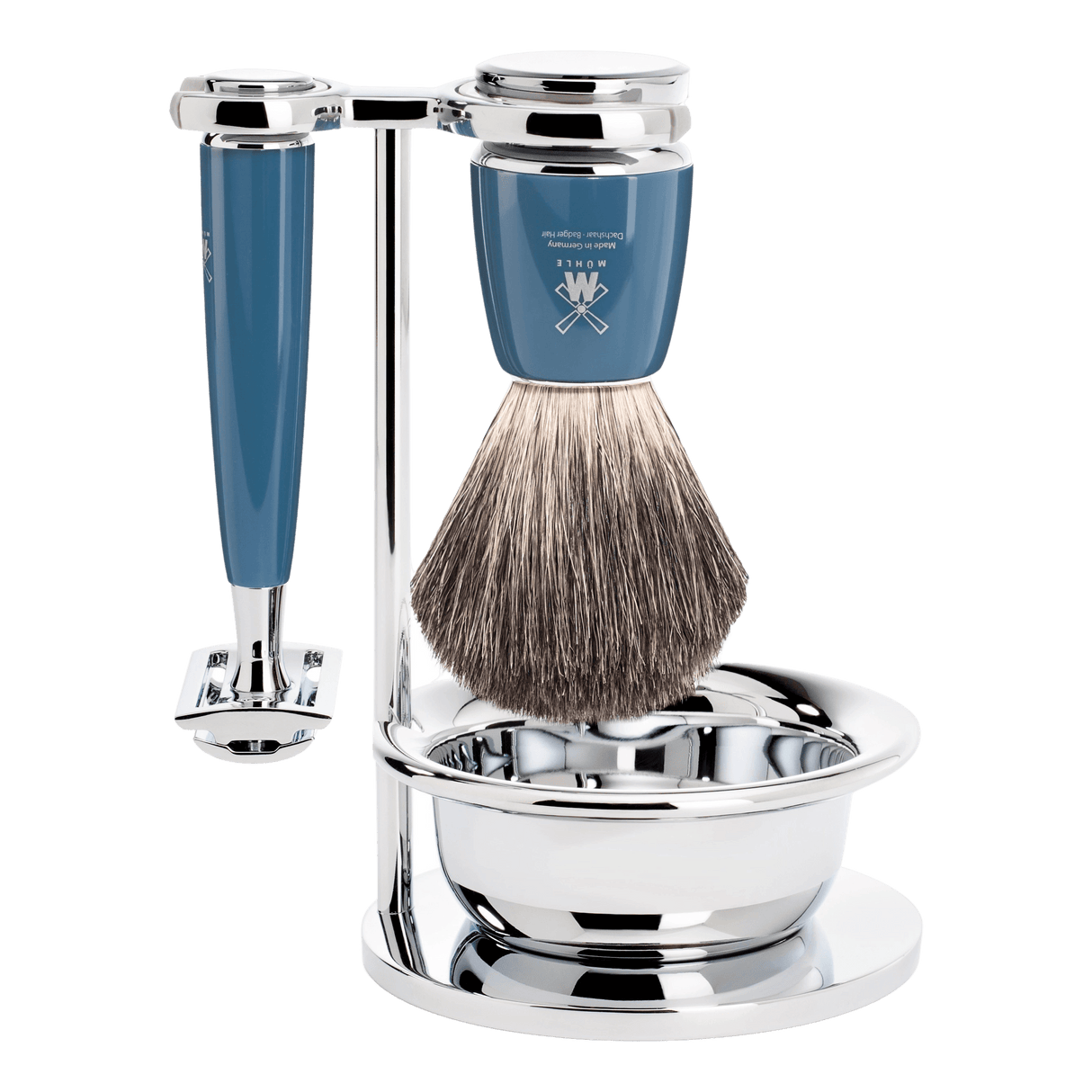 Mühle Rytmo barbersett 4 deler Pure Badger Petrol