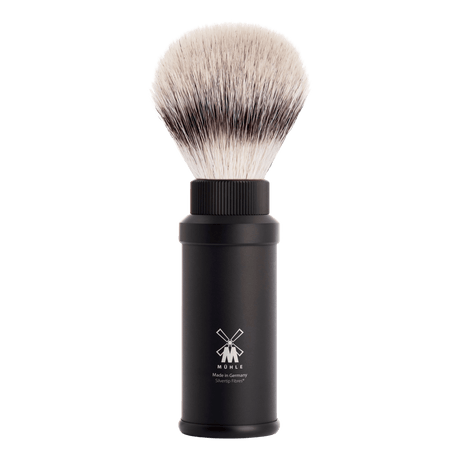 Mühle Silvertip Fibre reisebarberkost aluminium Sort