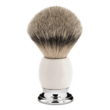 Mühle Sophist Silvertip barberkost Hvit porselen