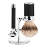 Mühle Traditional barbersett Krom Silvertip Fibre