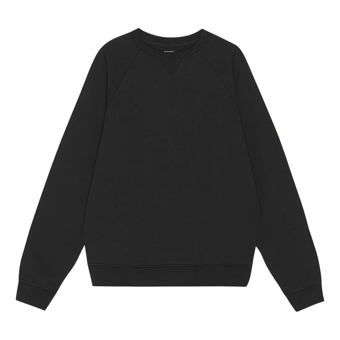 Organic Basics Cotton Crewneck genser Sort S